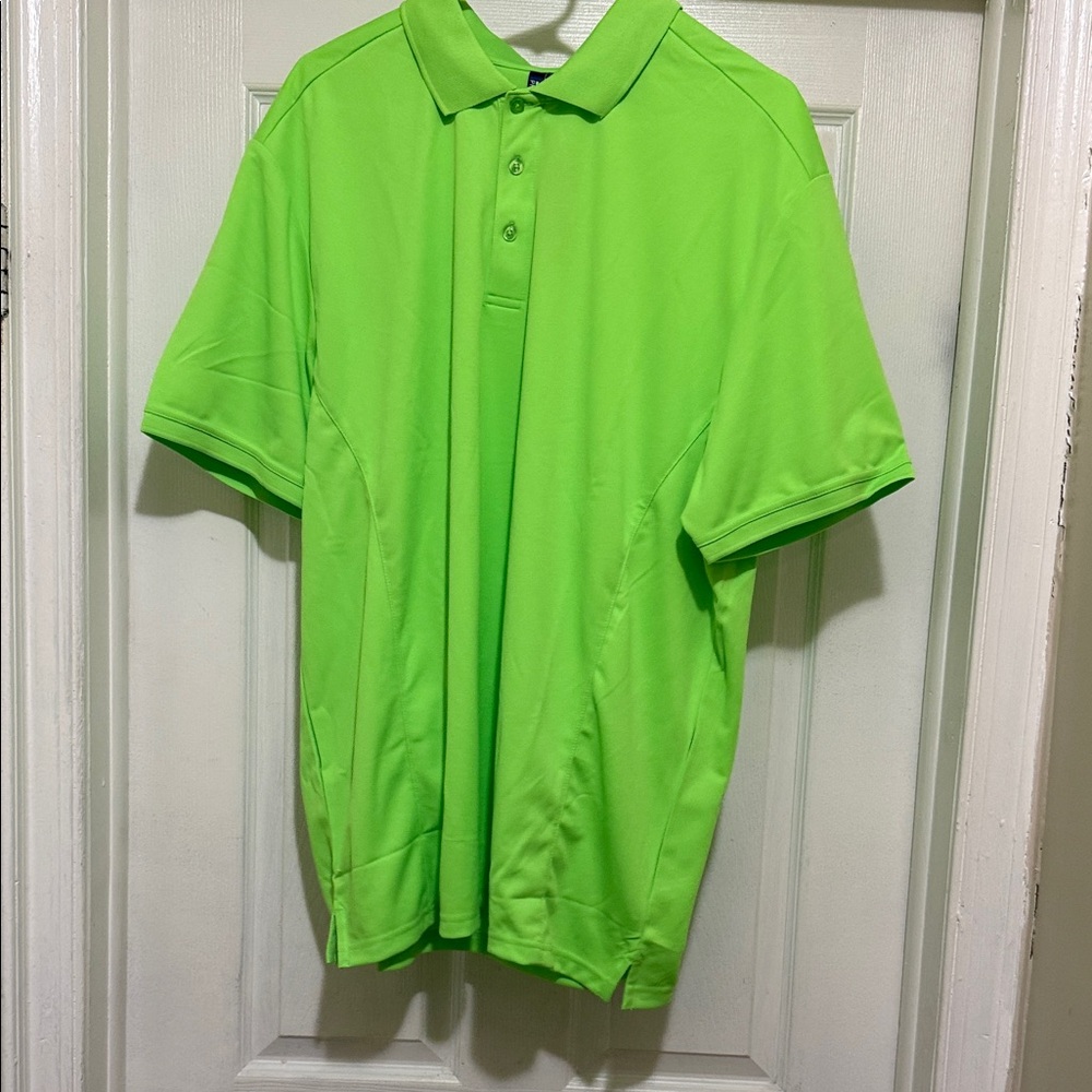 Premier Men’s CoolChecker Pique Polo Neon Green T-Shirt